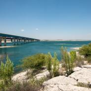Amistad Reservoir at U.S.-Mexico border