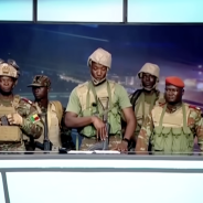Benin’s coup leaders appear on state TV on Dec. 7, 2025, to announce the suspension of the country’s constitution.