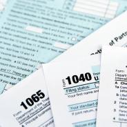 US tax form 1040, 1120, 1065