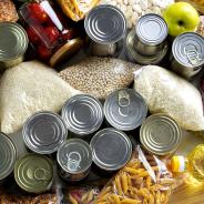 Food provisions, cans and dry goods