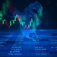  North America stock market and economic business growth