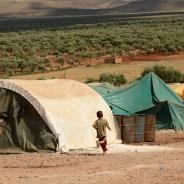 IDLIB, SYRIA - Jun 17, 2013: Internally displaced child Syrian refugees 