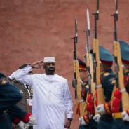 Mali’s Assimi Goita during a wreath-laying ceremony at the Tomb of the Unknown Soldier, Moscow, 2025.
