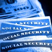 Social Security Cards with Cash Savings Retirement