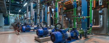 A collection of water pumps and water pipes. 