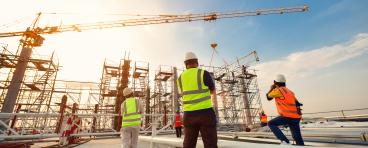 Workers at construction site