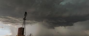Windmill in a storm