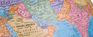 Map of Middle East.