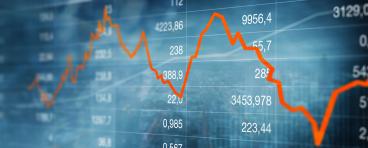 Graph with numbers related to the economy.
