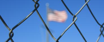 fence and flag