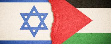 Israeli and Palestinian flags