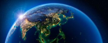 Asia at night