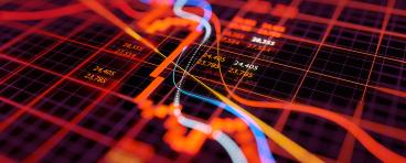 Numbers and a graph show a crash in the oil market.