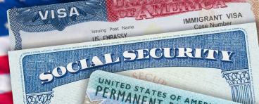This photo shows identification documents for U.S. immigrants.