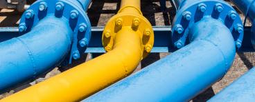 Yellow and blue pipelines.