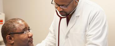 Doctor treating patient