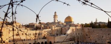 Barbed wire between Israel, Jerusalem