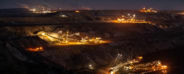 Mining at night