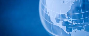 North and South America on a globe.