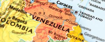 A map focused on Venezuela.