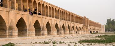 Drought in Iran marked by reduced vegetation.