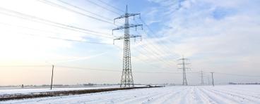 Power lines during a freeze.