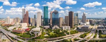 The Houston cityscape.