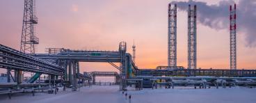 A natural gas plant in Russia.