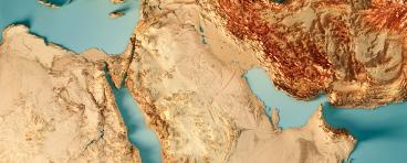 Topographic map of Middle East