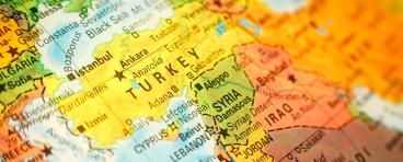 Map centered on Turkey