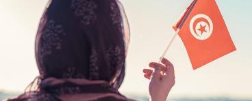 Tunisia Flag woman