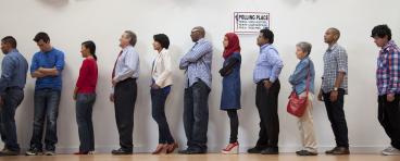 Line for voting in a US election