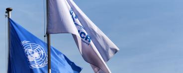 Flag of The United Nations High Commissioner for Refugees (UNHCR) 