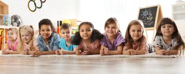 Kindergarten children in classroom