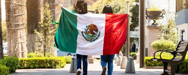Mexican flag in motion