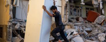  The destruction of the buildings damaged in the Kahramanmaras earthquake continues on June 27, 2023 in Hatay, Turkey. On February 6, 2023, earthquakes with magnitudes of 7.7 and 7.6 occurred in 11 provinces of Turkey.