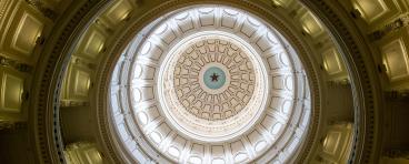 The State Capitol dome is viewed from the rotunda below on May 20, 2022, in Austin, Texas.