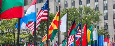 Flags outside UN