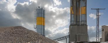 Sand destined to the manufacture of cement in a quarry