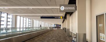 MINNEAPOLIS, AUGUST 21, 2024: US Customs and Border Protection (CBP) office at Minneapolis Airport designated for immigration & customs processing for international arrivals into United States.