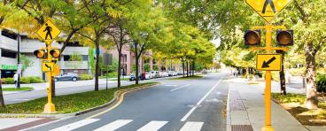 Pedestrian crossing in the city