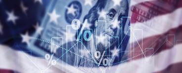 American flag and money