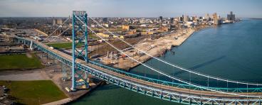 The Ambassador Bridge remains the largest international suspension bridge in North America.