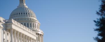 Outdoor view of US Capitol building
