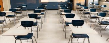 Classroom with desks