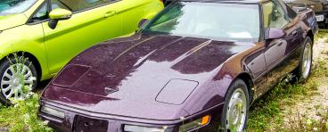 Used cars sitting in lot