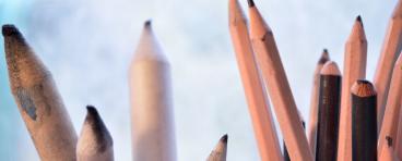 Drawing pencils in cup