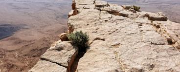 Edge of cliff. 
