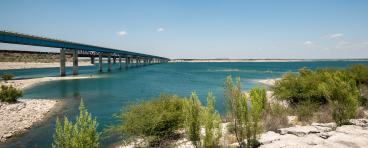 Amistad Reservoir at U.S.-Mexico border