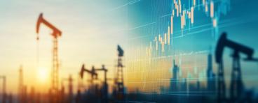 Oil rig graph concept
